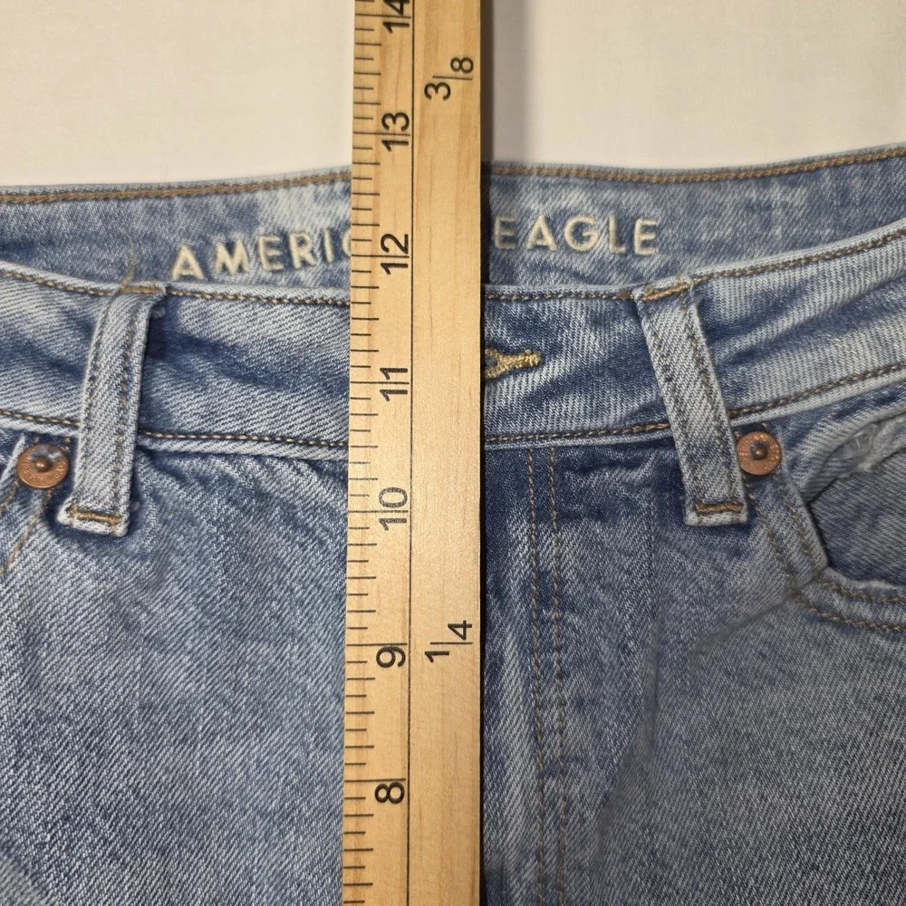 American Eagle Womens Highest Rise Mom Jeans Size 6 X-Long Denim Stretch